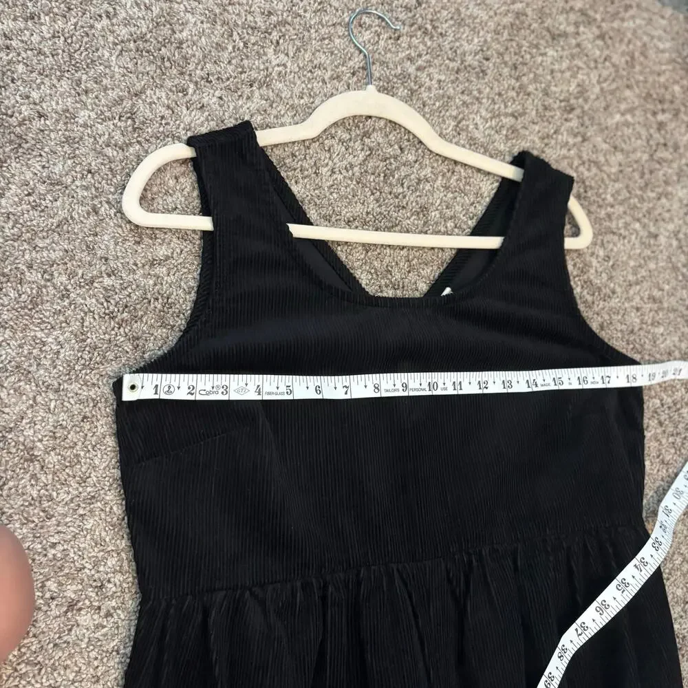 Lucy & Yak Black Corduroy Pinafore Jumpsuit - Picture 10 of 16